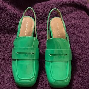 Madden Girl Vibrant Green Britanna Slingback Loafer